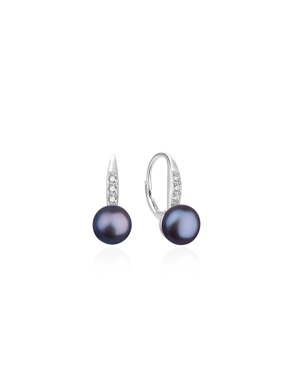 Agato Deliziosi orecchini in argento con perla scura AGT-E233L-PBK donna