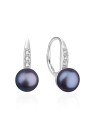 Agato Deliziosi orecchini in argento con perla scura AGT-E233L-PBK donna