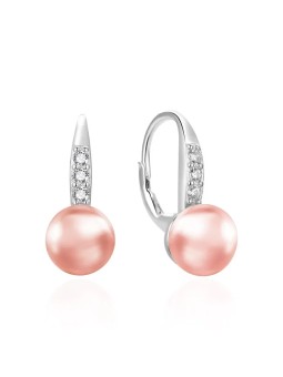 Agato Deliziosi orecchini in argento con perla rosa AGT-E233L-PPI donna