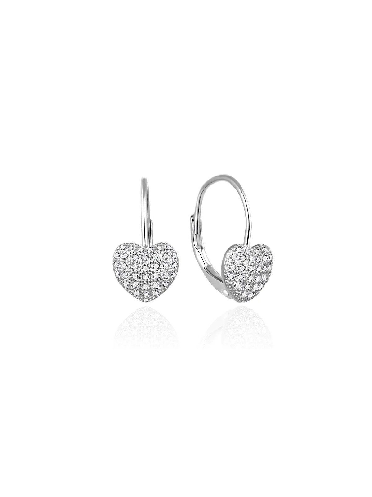 Agato Orecchini pendenti in argento Cuori con zirconi AGT-E195LW donna