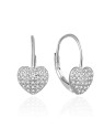 Agato Orecchini pendenti in argento Cuori con zirconi AGT-E195LW donna