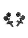 Troli Eleganti orecchini in acciaio a forma di croce KS-141 unisex