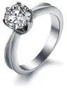 Troli Anello in acciaio con cristallo KRS-174 - Diametro: 49 mm donna