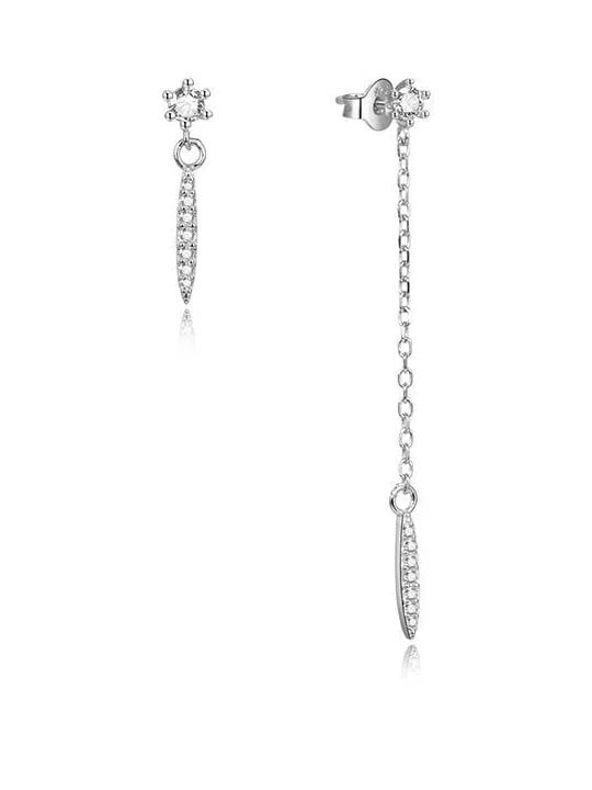 Beneto Orecchini asimmetrici in argento con zirconi AGUP1974 donna