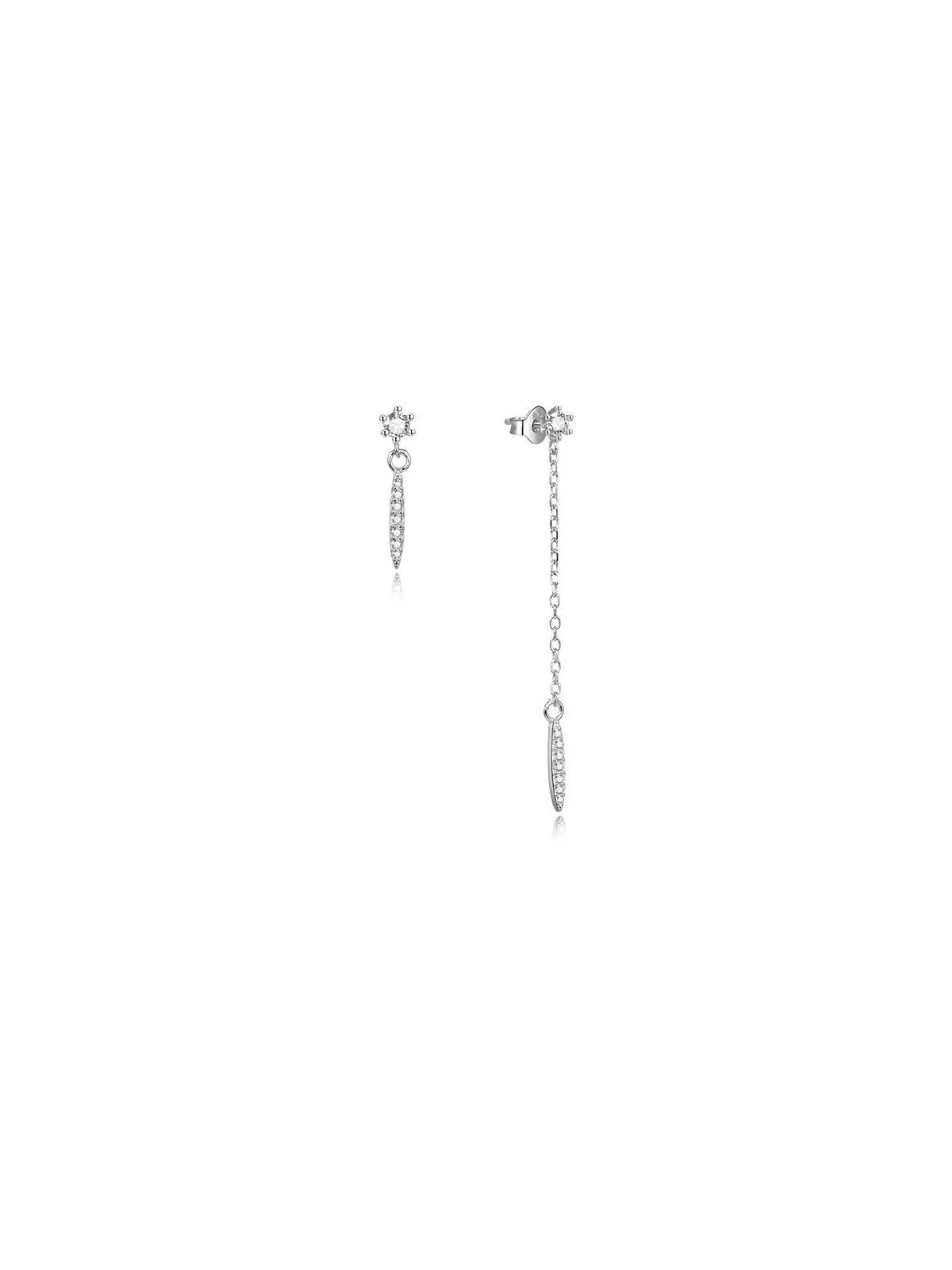 Beneto Orecchini asimmetrici in argento con zirconi AGUP1974 donna