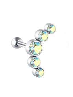 Troli Orecchino singolo lungo in acciaio con zirconi colorati VHLLE00669SC donna
