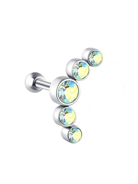 Troli Orecchino singolo lungo in acciaio con zirconi colorati VHLLE00669SC donna