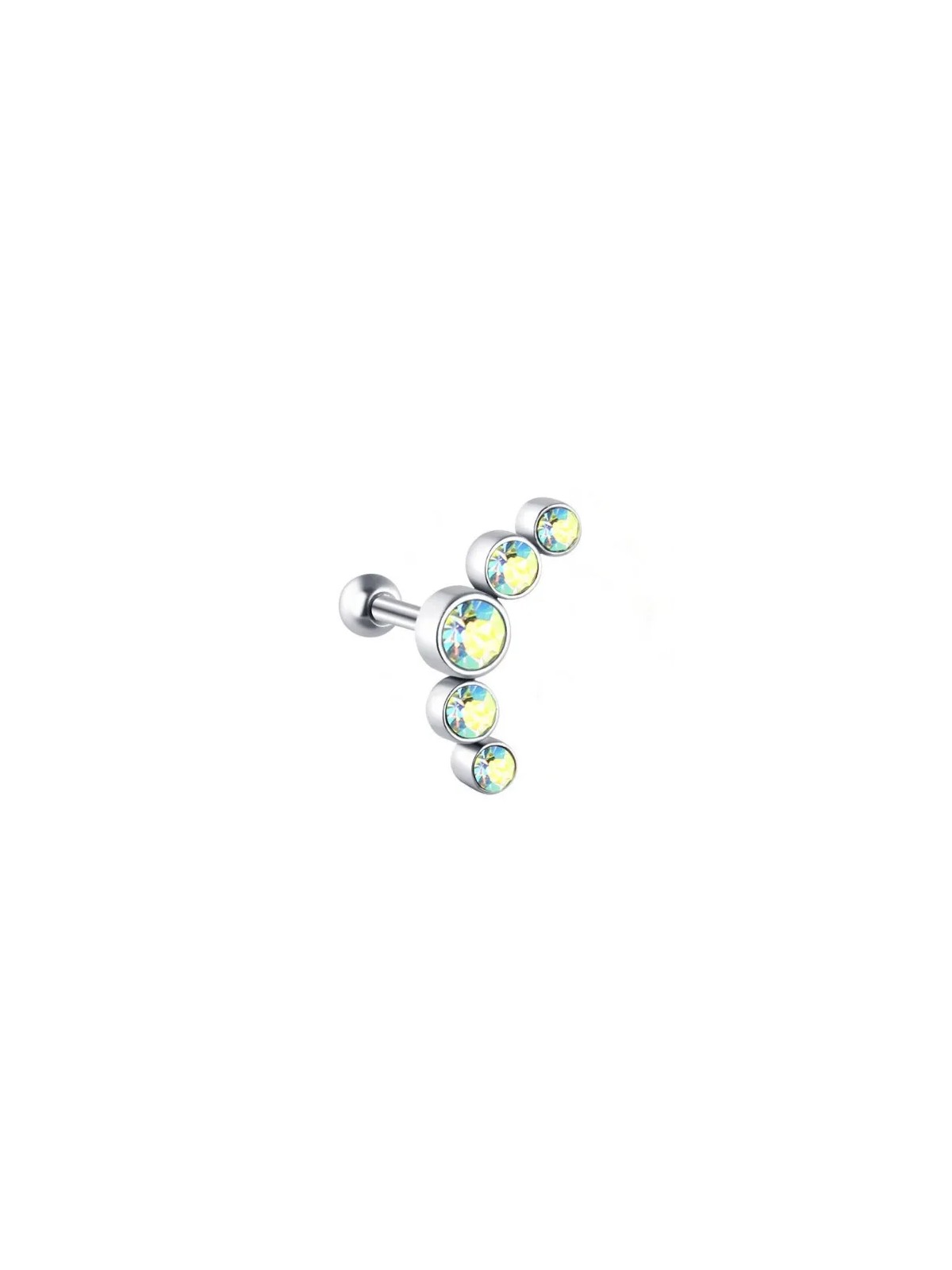 Troli Orecchino singolo lungo in acciaio con zirconi colorati VHLLE00669SC donna