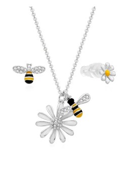 MOISS Giocoso set di gioielli in argento Bees S0000691 (collana, orecchini) donna