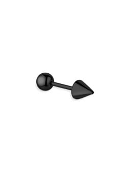 S'Agapõ Orecchino singolo piercing nero Rogue SRG23 unisex