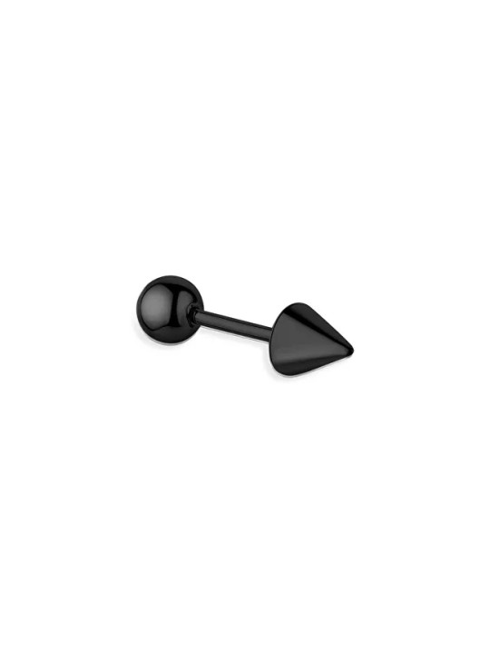 S'Agapõ Orecchino singolo piercing nero Rogue SRG23 unisex