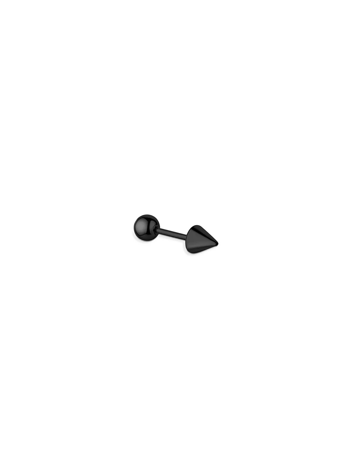 S'Agapõ Orecchino singolo piercing nero Rogue SRG23 unisex
