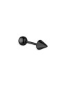 S'Agapõ Orecchino singolo piercing nero Rogue SRG23 unisex