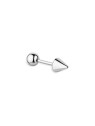 S'Agapõ Orecchino singolo piercing in acciaio Rogue SRG22 unisex