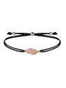 Troli Bracciale in corda con piuma nero/bronzo donna