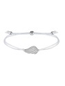 Troli Bracciale in corda con ala d'angelo bianco/acciaio donna