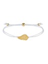 Troli Bracciale cordoncino con ala d'angelo bianco/oro donna