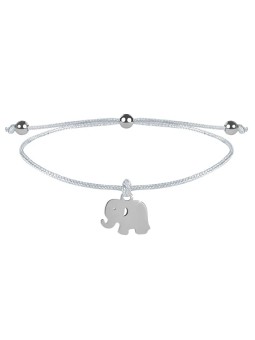 Troli Bracciale in corda bianco/acciaio donna