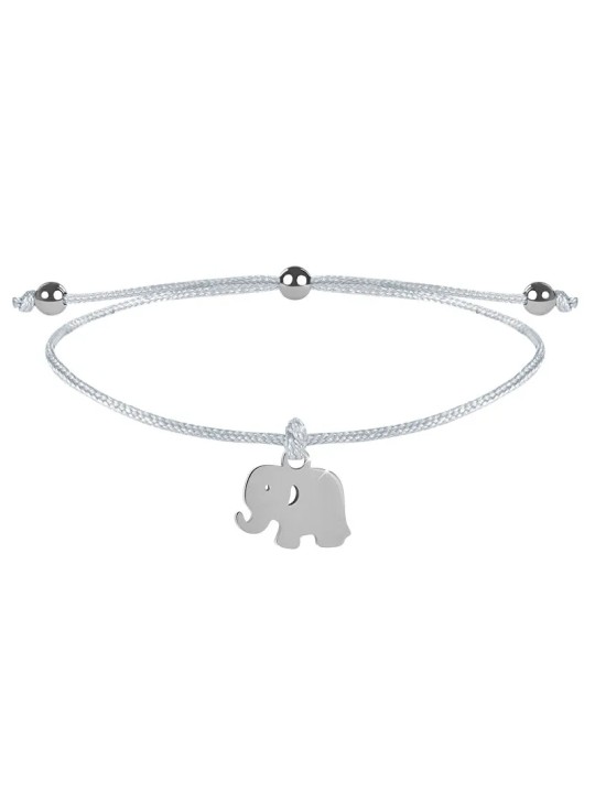 Troli Bracciale in corda bianco/acciaio donna