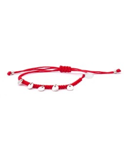 Beneto Exclusive Bracciale cabalistico rosso con cordino e ciondoli AGB556 donna