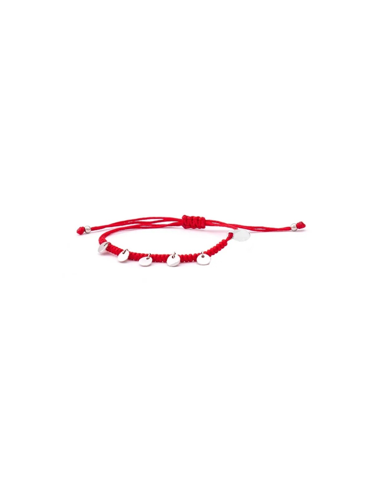 Beneto Exclusive Bracciale cabalistico rosso con cordino e ciondoli AGB556 donna