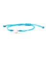 Beneto Exclusive Bracciale Kabbalah in pizzo blu con vera perla AGB567 donna