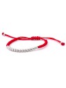 Beneto Exclusive Bracciale kabala con cordino rosso e perline d'argento AGB574 donna