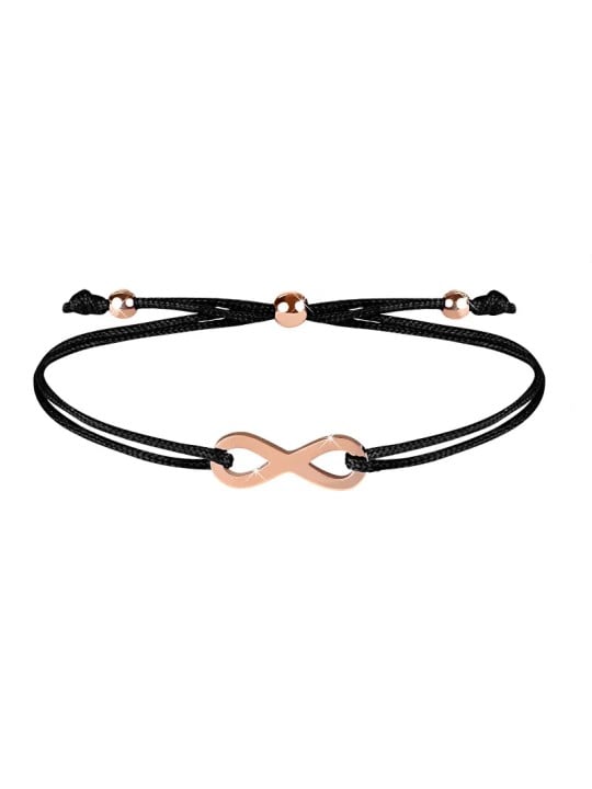 Troli Braccialetto con cordino infinito nero/bronzo donna