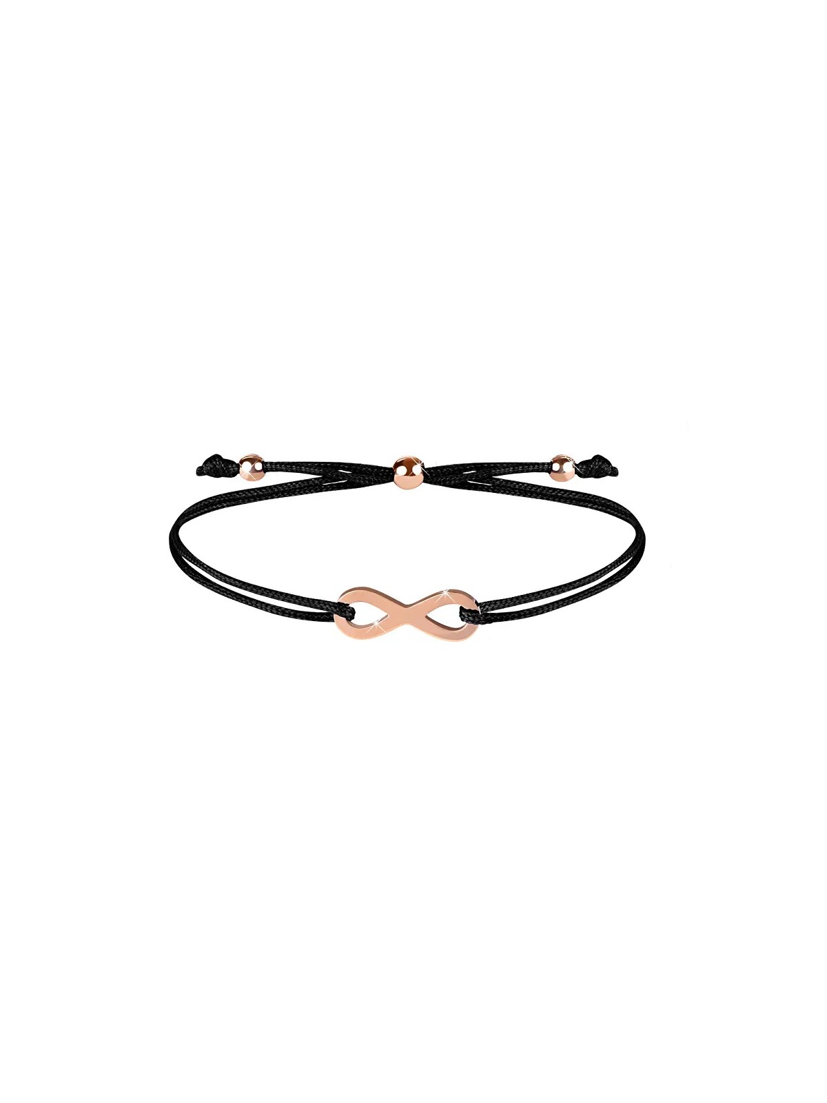 Troli Braccialetto con cordino infinito nero/bronzo donna