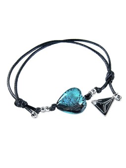 Lampglas Bracciale eccezionale Cuore Turchese con argento puro in perla Lampglas BLH5 donna