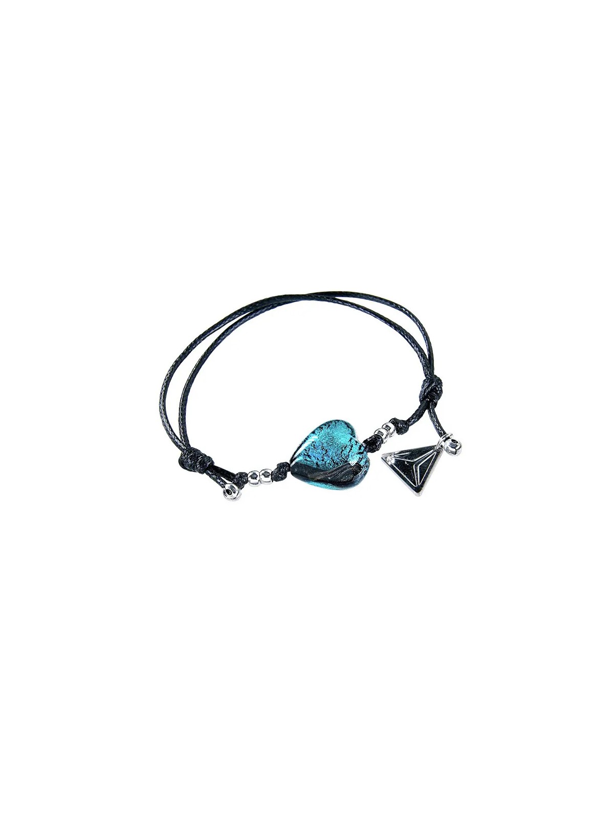Lampglas Bracciale eccezionale Cuore Turchese con argento puro in perla Lampglas BLH5 donna