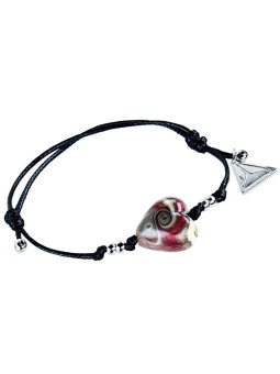Lampglas Bellissimo bracciale Raspberry Kiss con perla Lampglas BLH33 donna