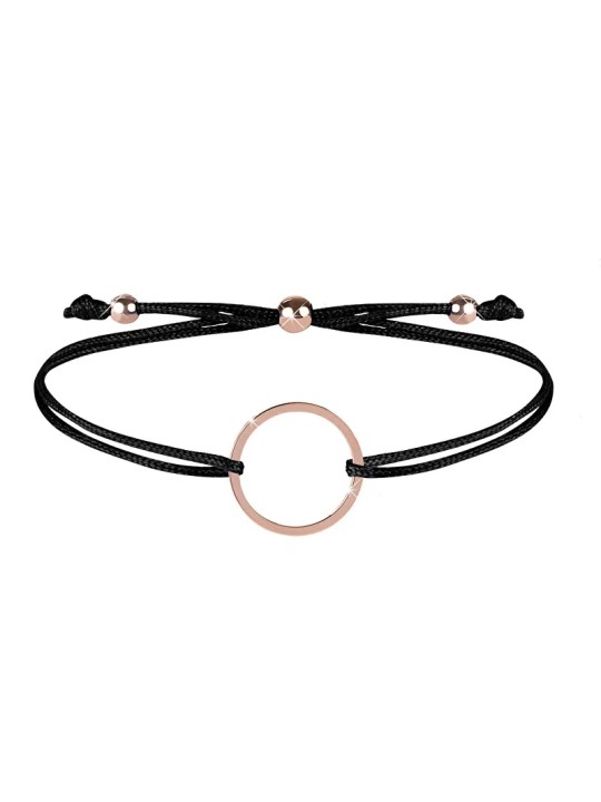 Troli Bracciale con cordino e anello nero/bronzo da donna