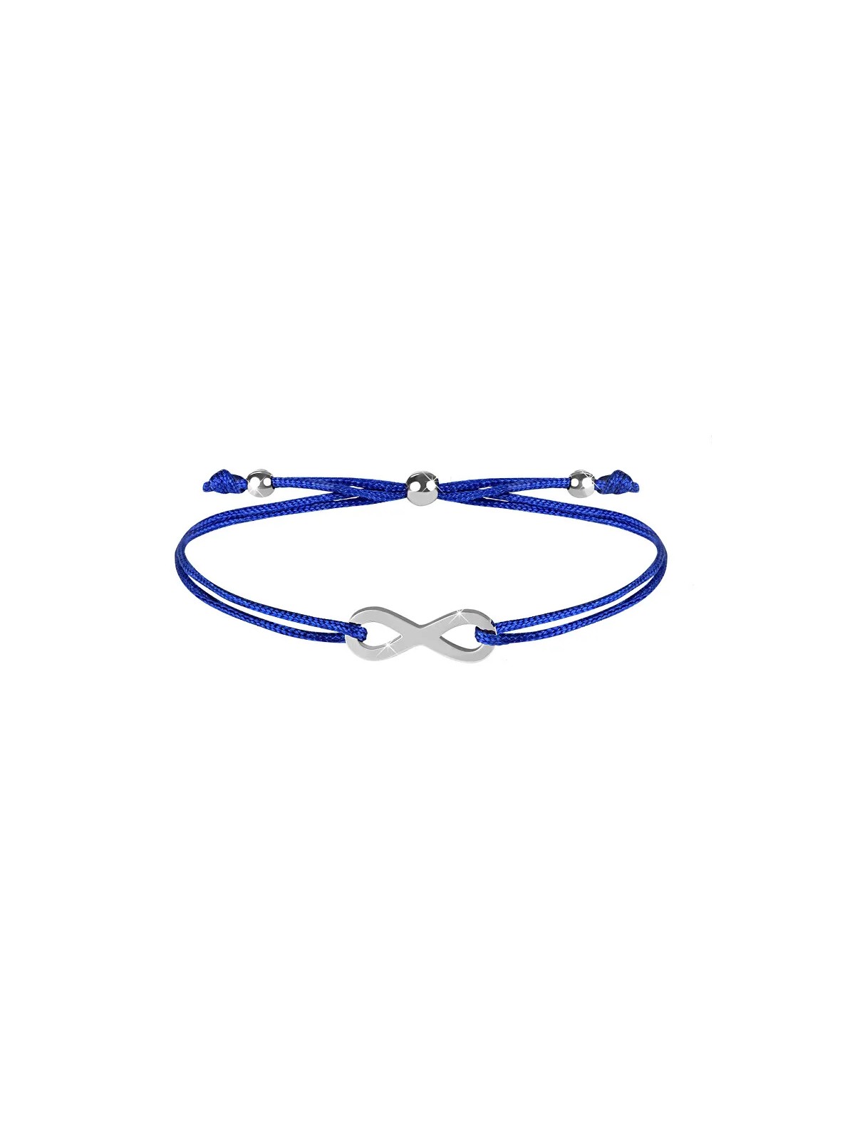 Troli Braccialetto con cordino infinito blu/acciaio donna