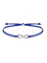 Troli Braccialetto con cordino infinito blu/acciaio donna