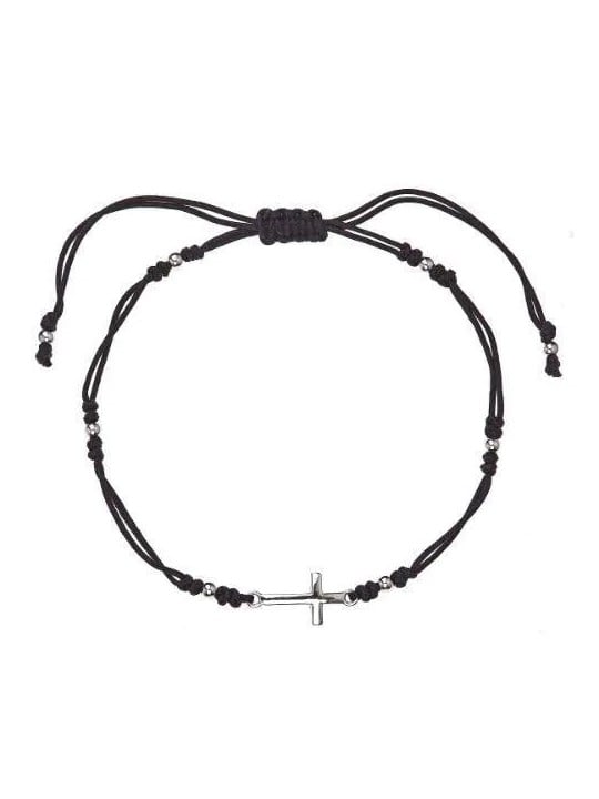 Evolution Group Bracciale Kabbalah nero con croce 13023.3 nero donna