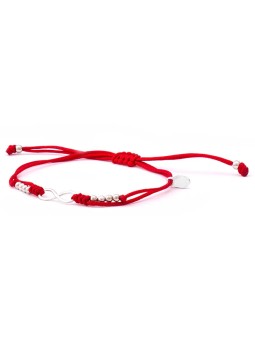 Beneto Exclusive Braccialetto infinito della Kabbalah in corda rossa AGB383 donna