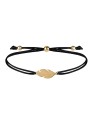 Troli Bracciale con cordoncino e piuma nero/oro donna