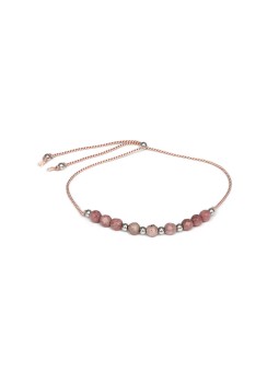 Agato Bracciale in corda con rodonite HE27R3S-LP donna