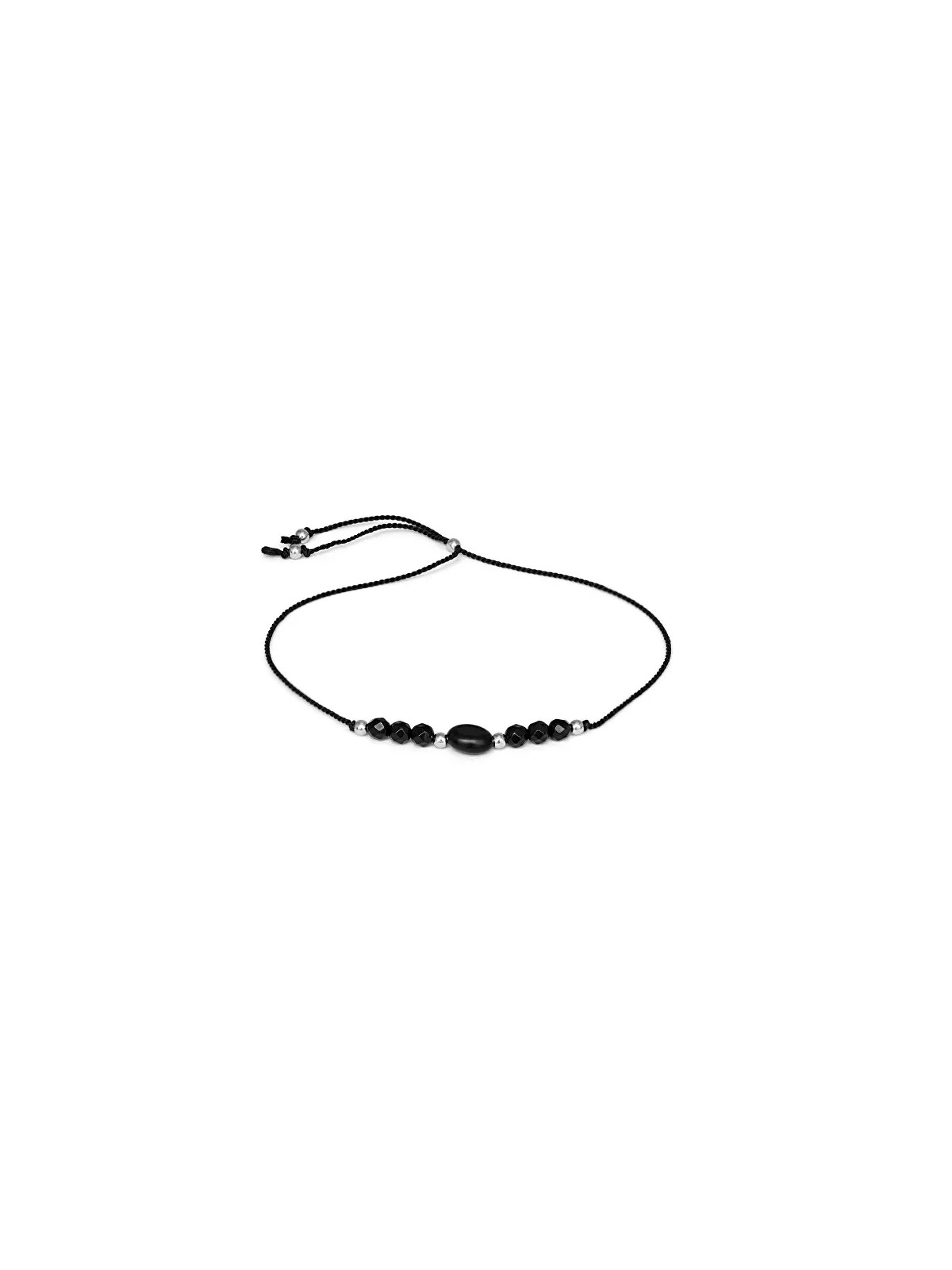 Agato Bracciale in cordino con perle di onice HE18R3S-BK donna