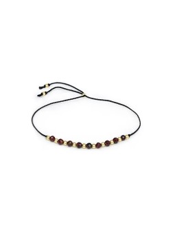 Agato Bracciale in cordino con perle di granato HE21R3G-BK da donna
