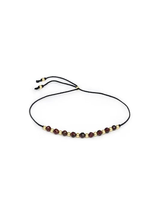 Agato Bracciale in cordino con perle di granato HE21R3G-BK da donna