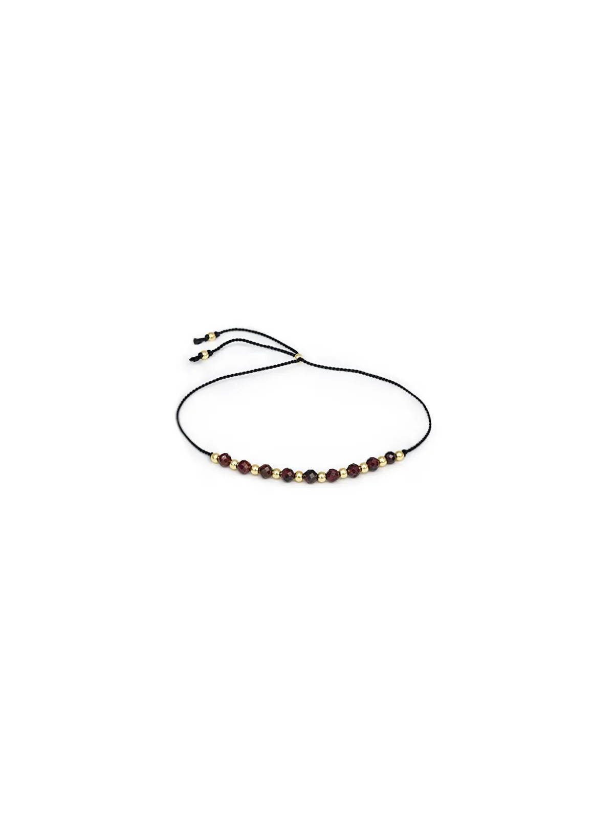 Agato Bracciale in cordino con perle di granato HE21R3G-BK da donna