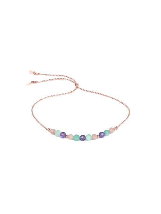 Agato Bracciale in corda di amazonite, ametista e angelite HE24R3RG-LP donna