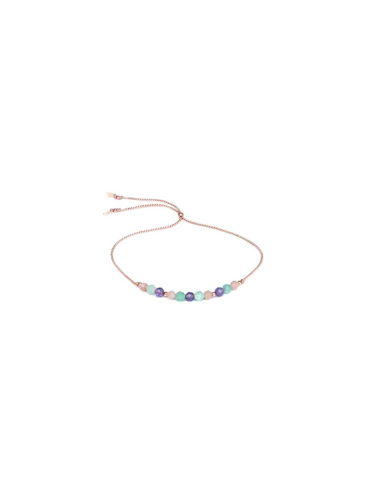 Agato Bracciale in corda di amazonite, ametista e angelite HE24R3RG-LP donna