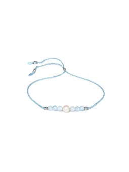 Agato Bracciale in corda con acquamarina e perla di fiume HE06R3S-LB donna