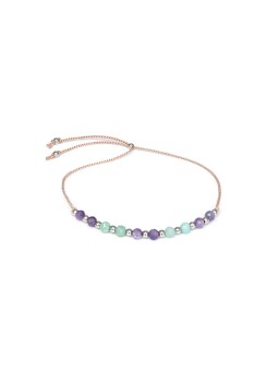 Agato Bracciale con cordino in amazzonite e ametista HE25R3S-LP donna