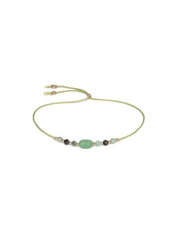 Agato Bracciale in cordino di avventurina e smeraldo HE09R3RG-LG donna