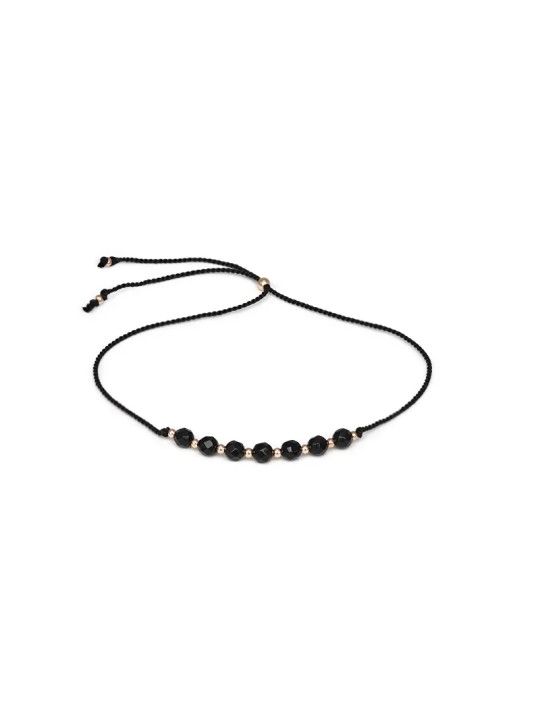 Agato Bracciale in cordino con perle di onice HE32R3RG-BK donna