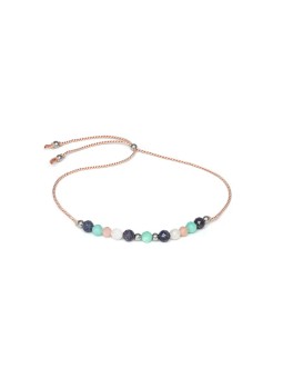 Agato Bracciale con cordino in amazzonite, angelite, pietra di luna e zaffiro HE36R3S-LP donna
